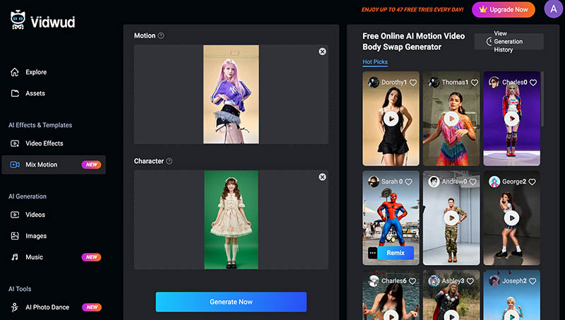 AI Body Shake Vidwud Swap Upload