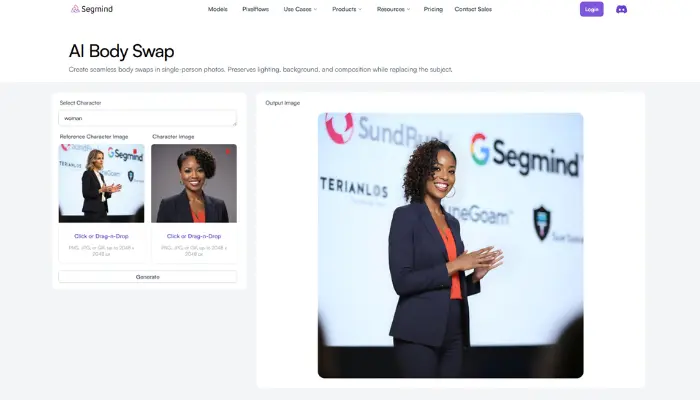 segmind para trocar de corpo