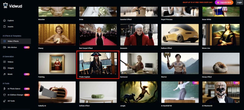 Pirate Captain Video Effect to Convert Image into Video