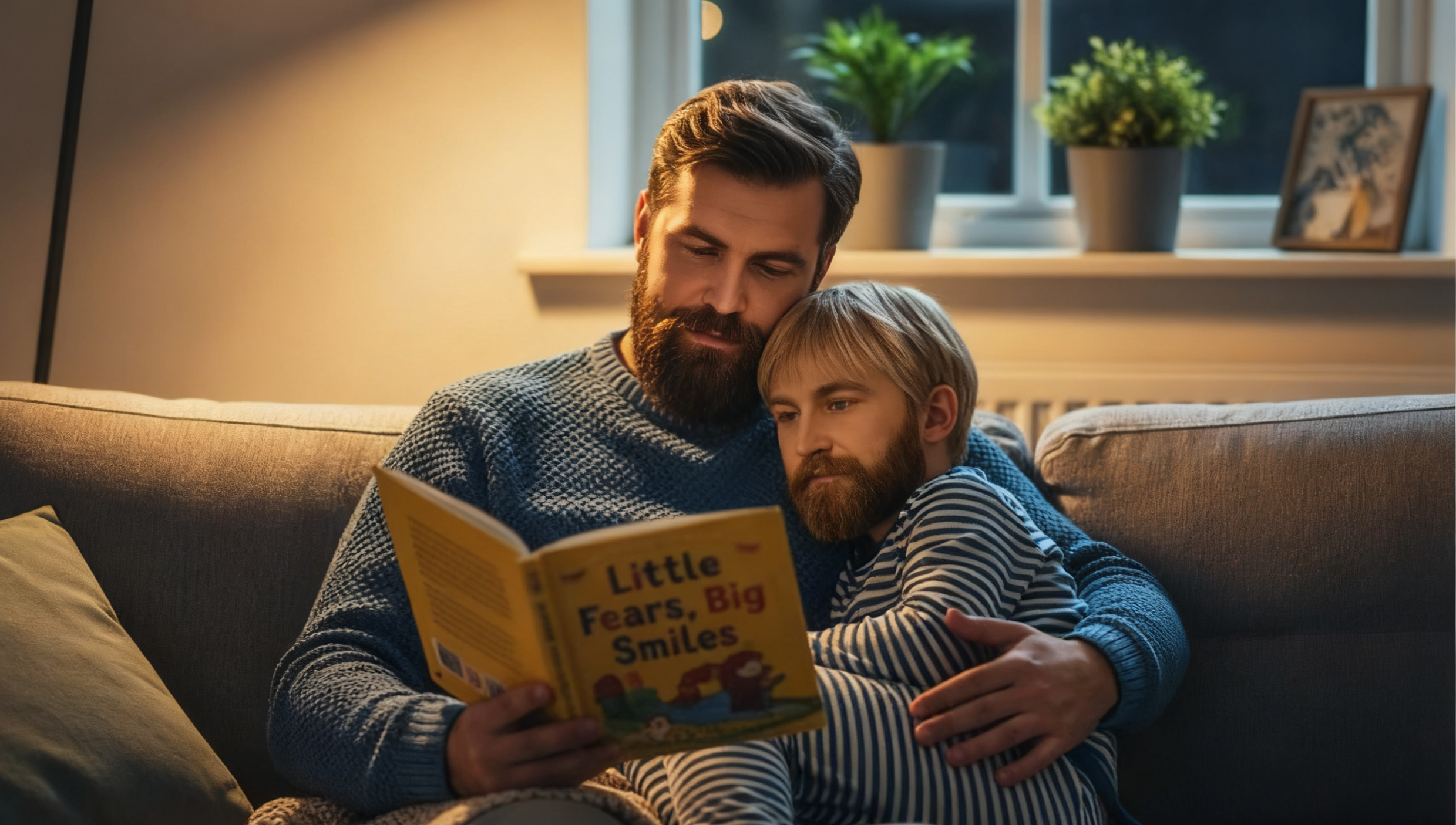 Bedtime Story Father Son Face Swap