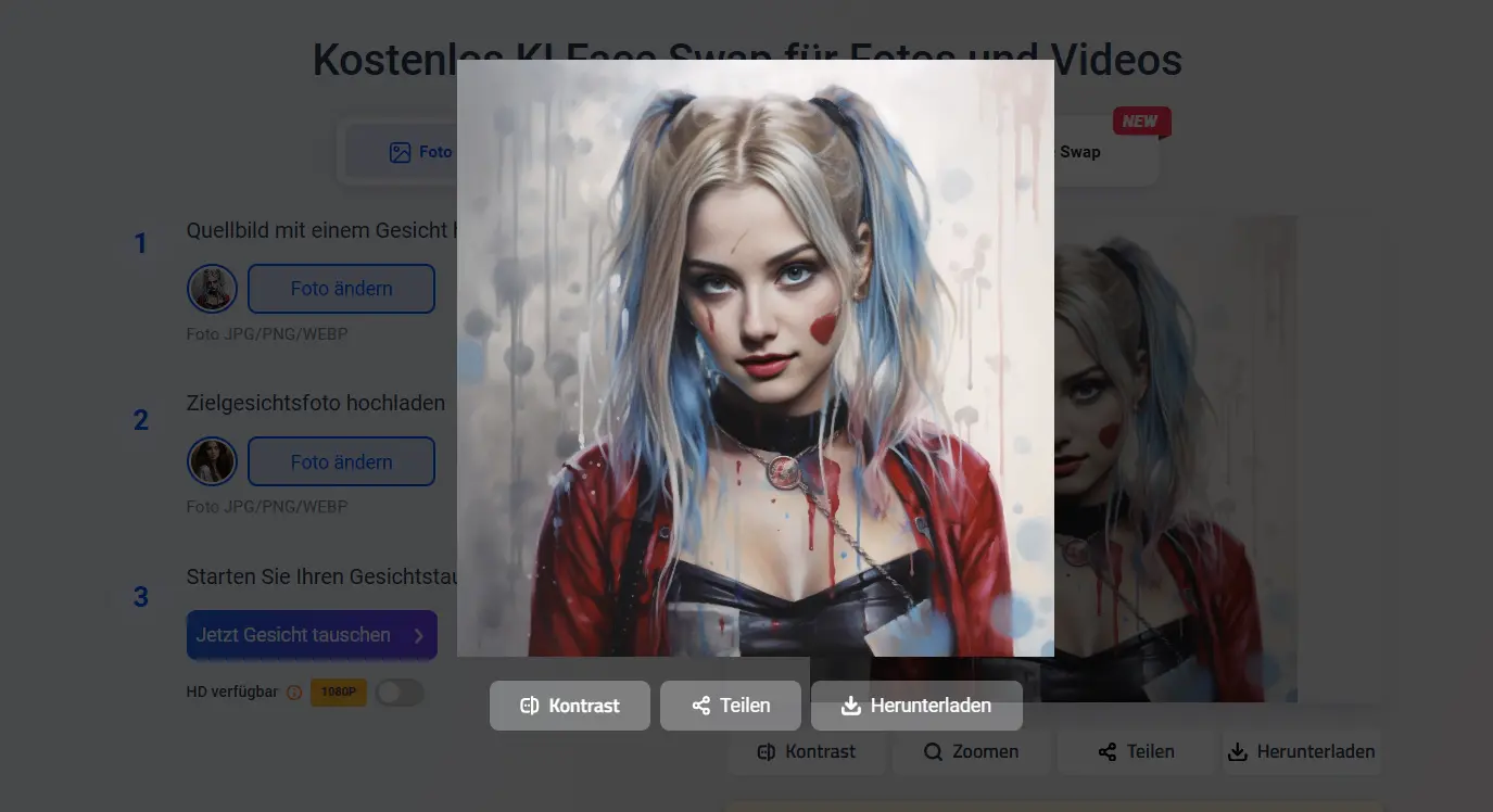 vidwud_gesicht tauschen