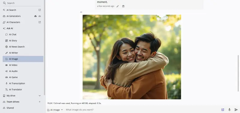 crear fotos de abrazos con IA-paso 4