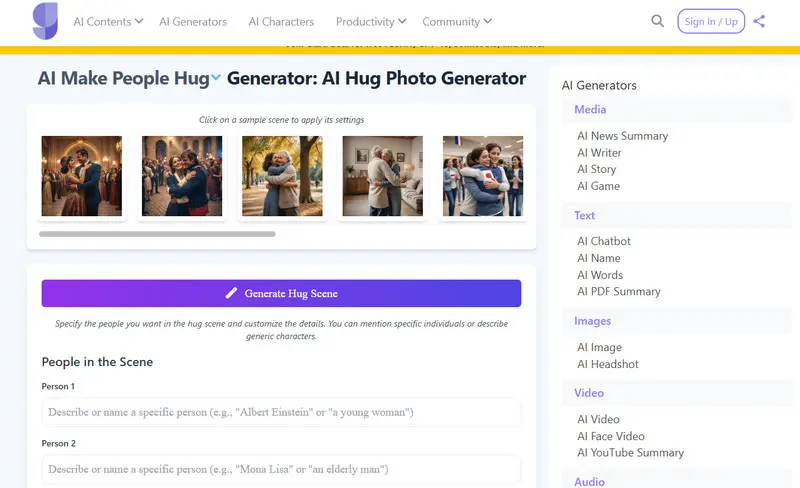 generador de abrazos con IA-Gizai