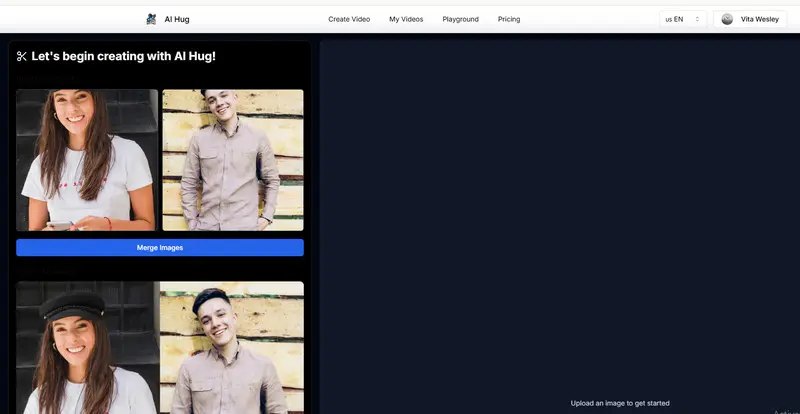 generador de abrazos con IA-Hugai