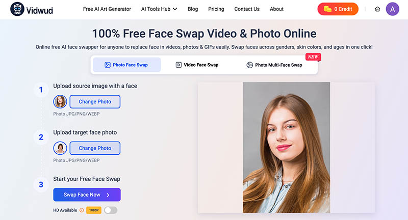 Long Hair Filter Vidwud Upload Photo