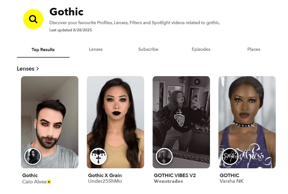 Realtime Goth Filter