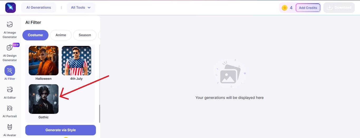 Select ‘Gothic’ Costume