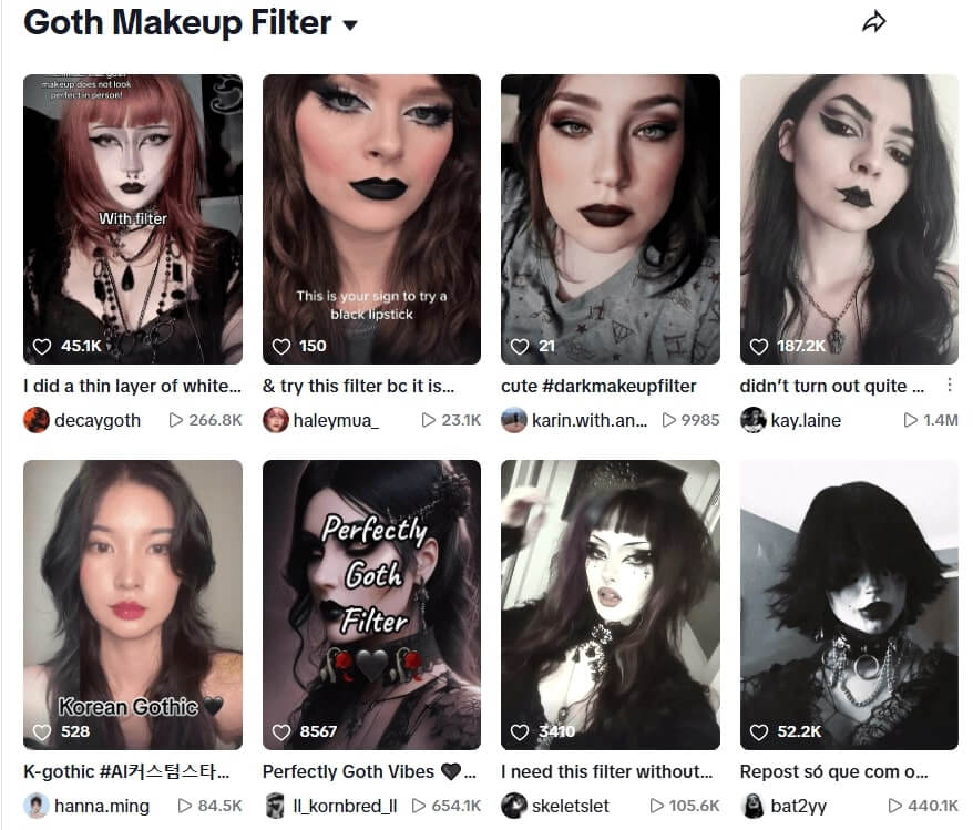 TikTok Gothic Filter