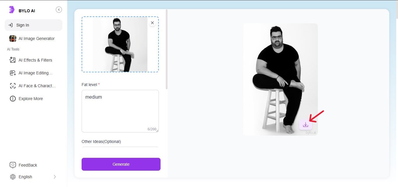 Click the Download Icon
