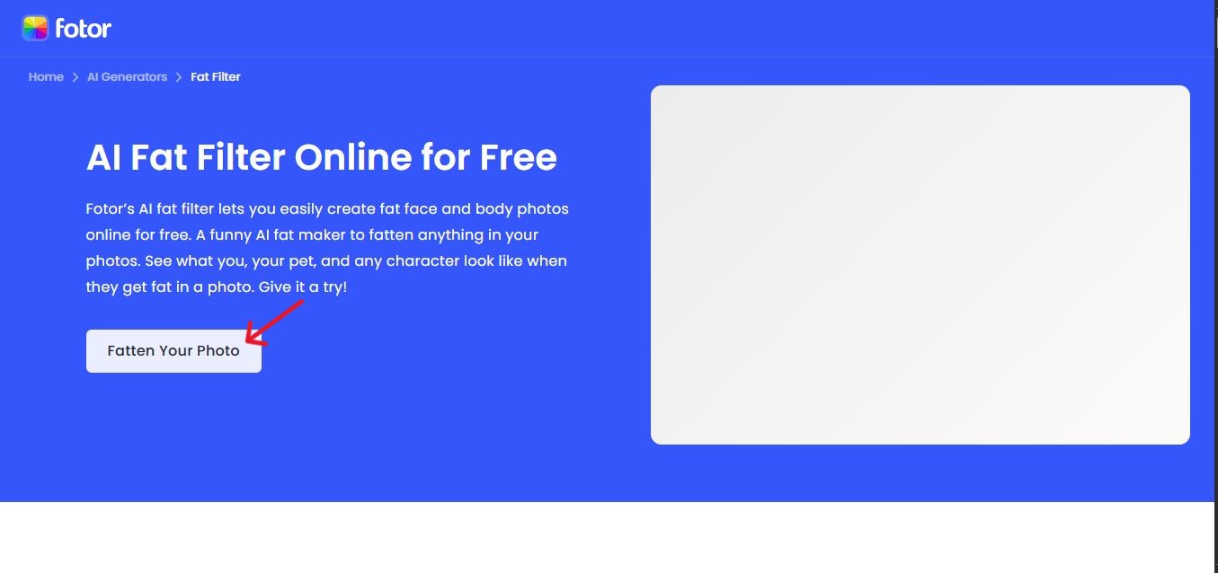 Click the “Fatten Your Photo” Button