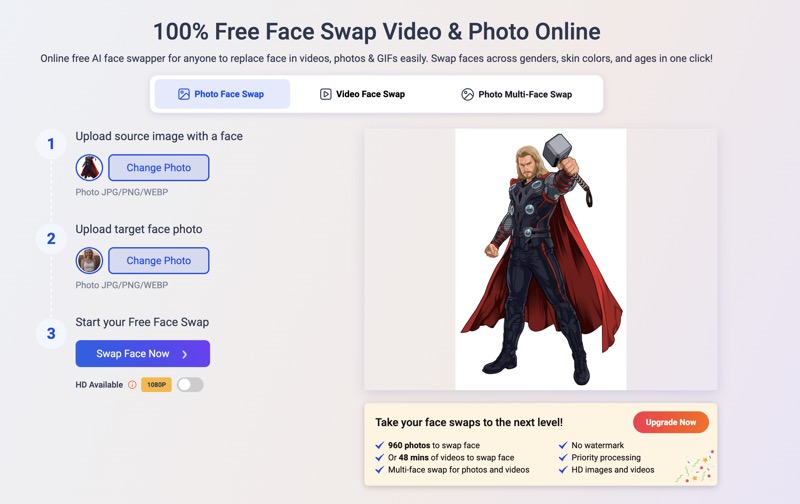 How to Do a Lady Thor Face Swap in Image