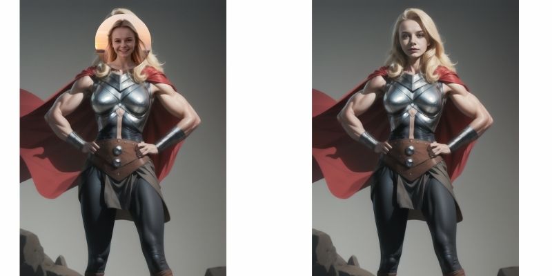 She Thor Face Swap Cartoon