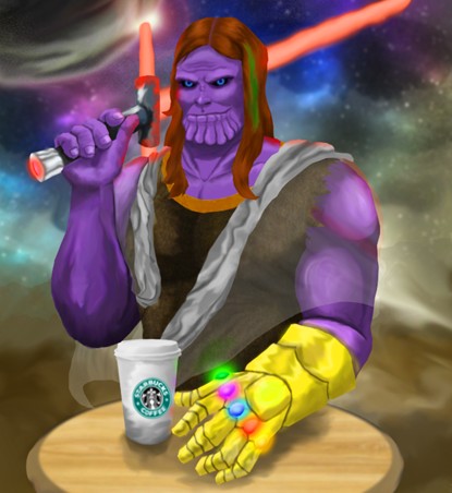 Thanos as Mona Lisa