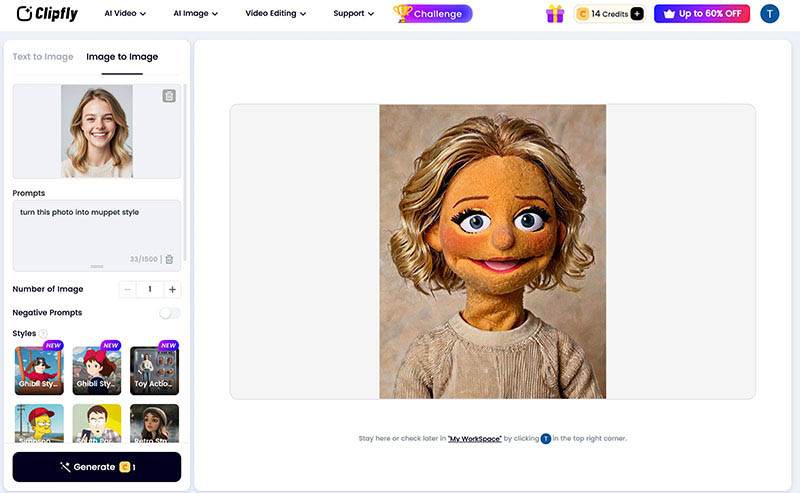 Turn Me into a Muppet Clipfly