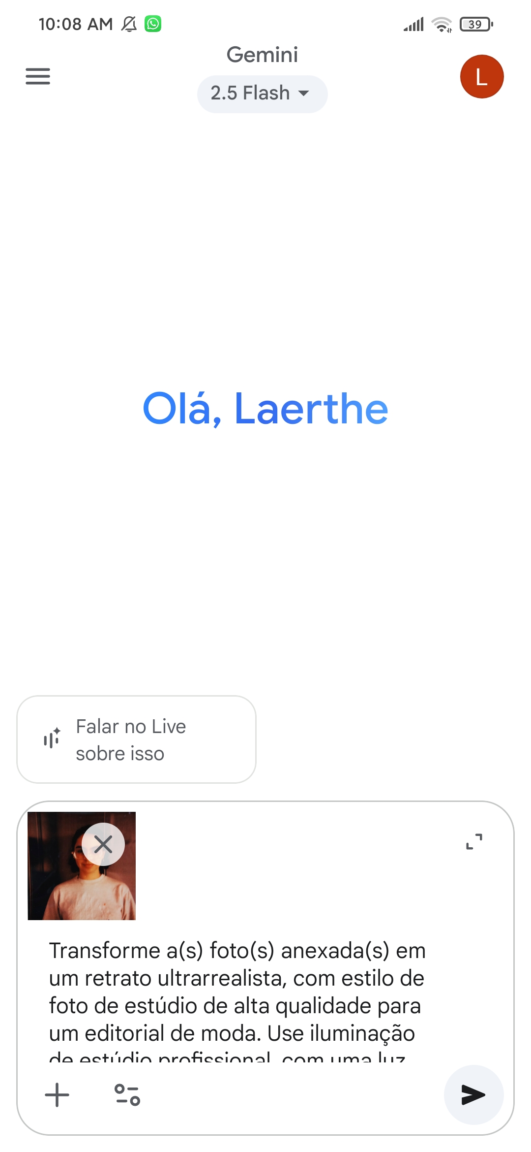 Prompt para Ensaio Fotográfico no Gemini IA