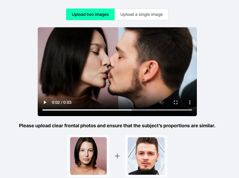 讓兩張人像在同一張照片中親吻 – 4