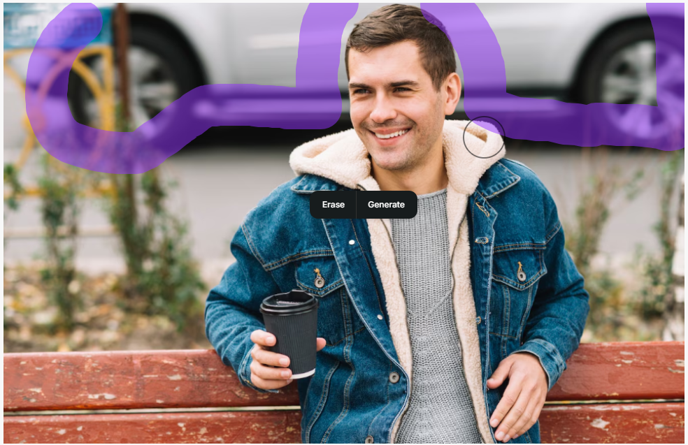 Pixelcut AI生成式填充移除物體第2步