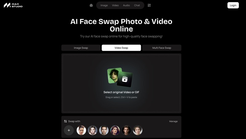 Deepswapper Video Face Swapper in MaxStudio