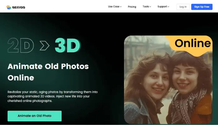 gemoo para animar fotos antigas