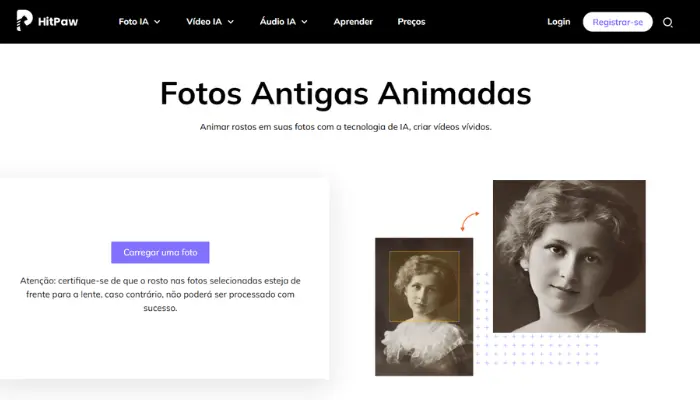 hitpaw para animar fotos antigas