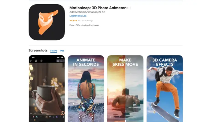 motionleap para animar fotos antigas
