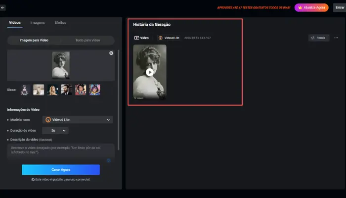 vidwud ia para animar fotos antigas