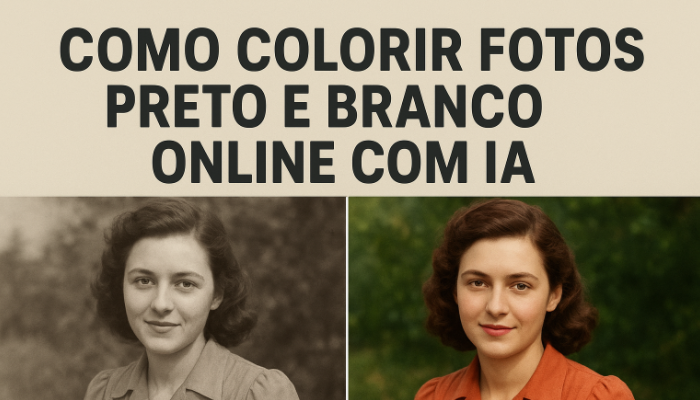Como Colorir Fotos Preto e Branco Antigas Online com IA