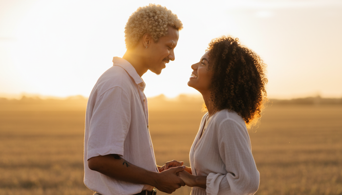 Foto de casal apaixonado ia