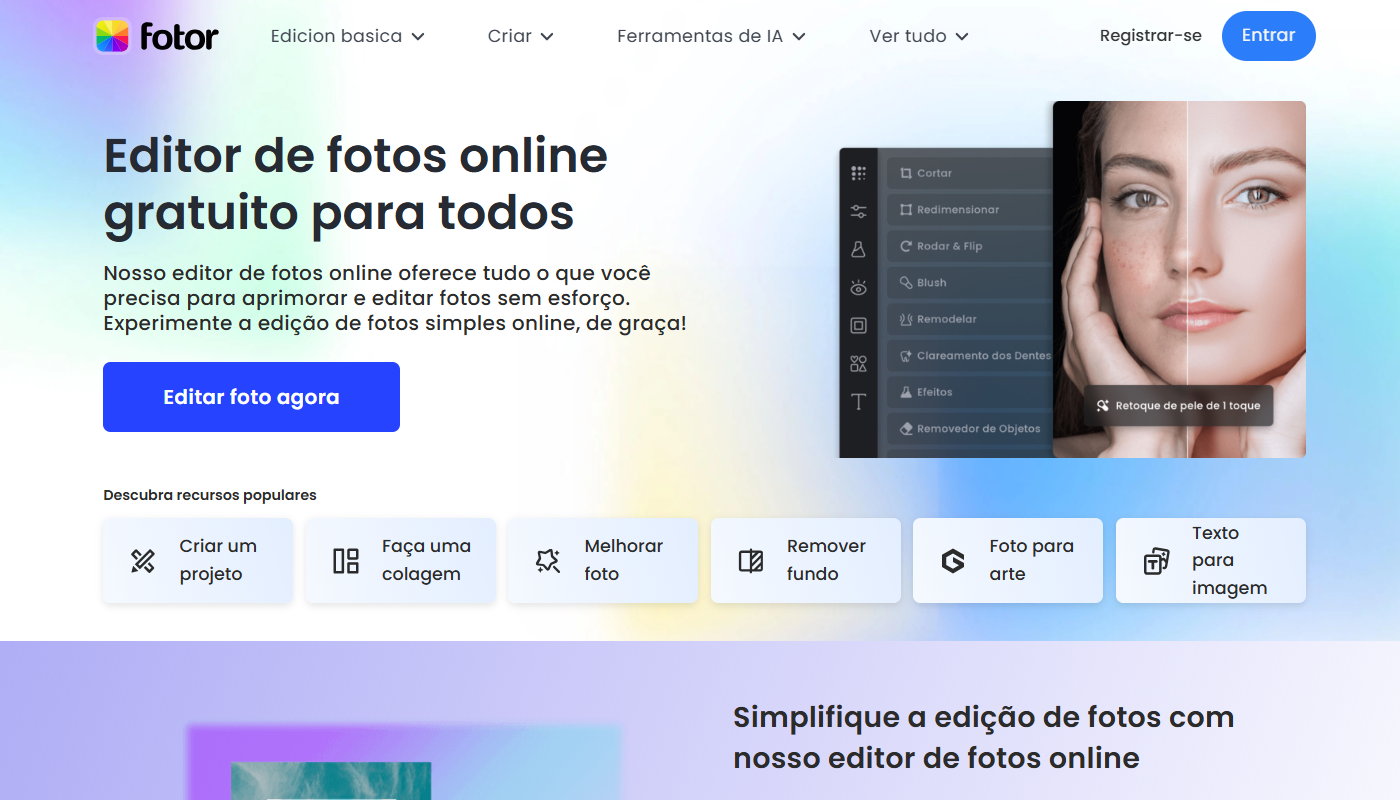 Editar foto no Fotor