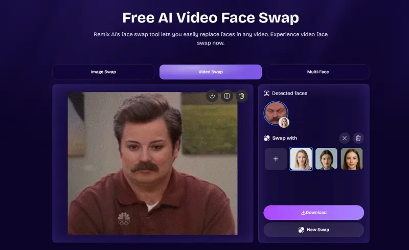 Remix AI GIF face swap