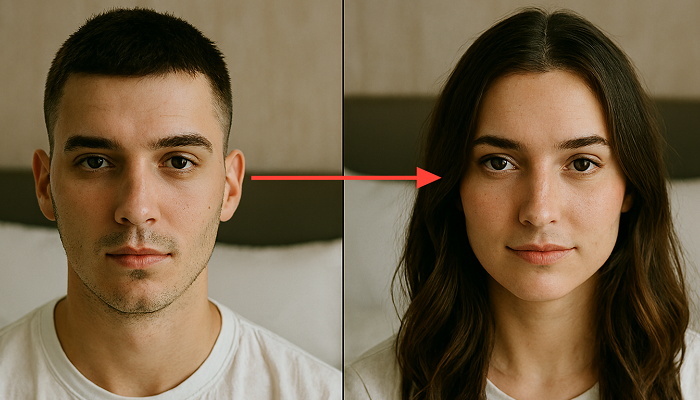 As 3 Melhores Ferramentas de IA para Transformar Foto de Homem em Mulher