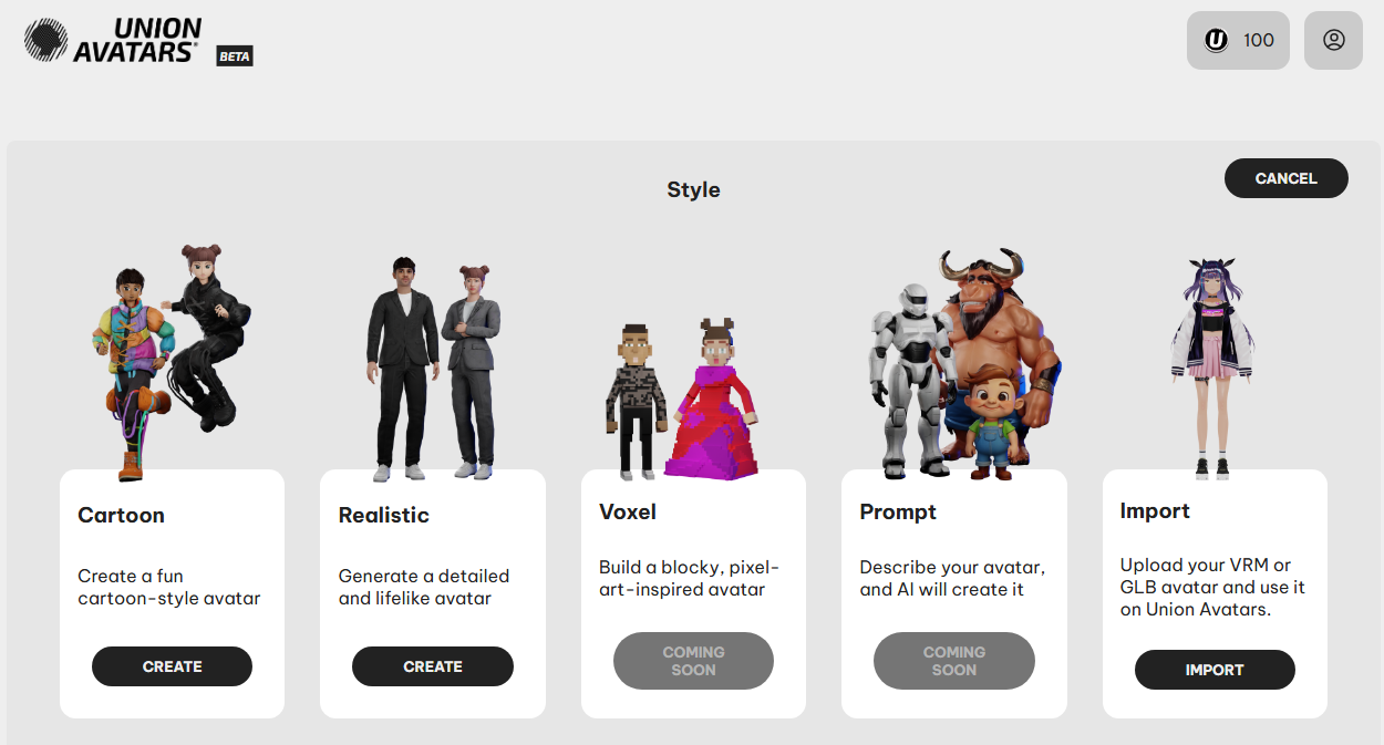 3D全身女性角色生成工具界面