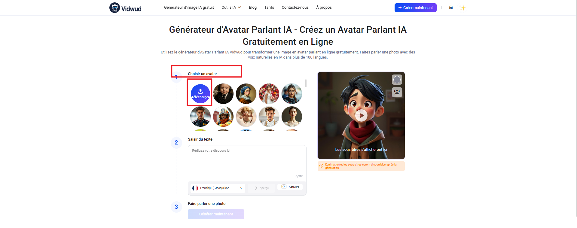 animation 3D - vidéo parlante