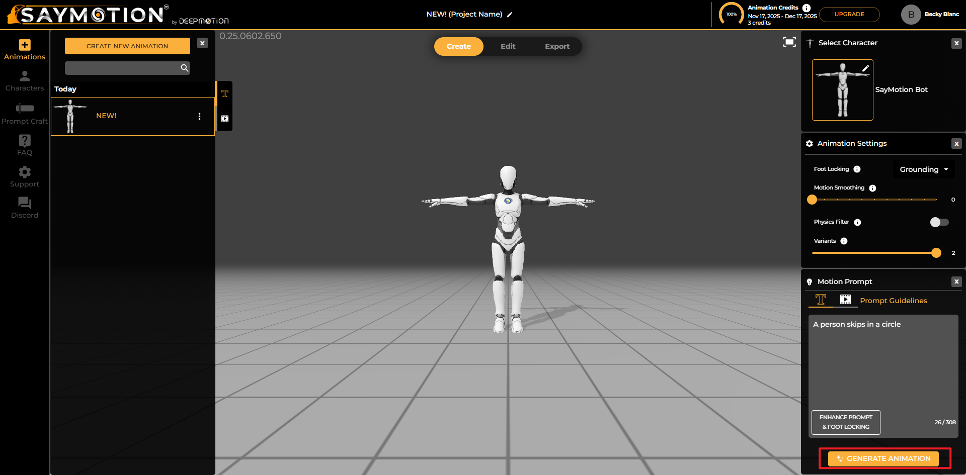 3D dessin animé - DeepMotion