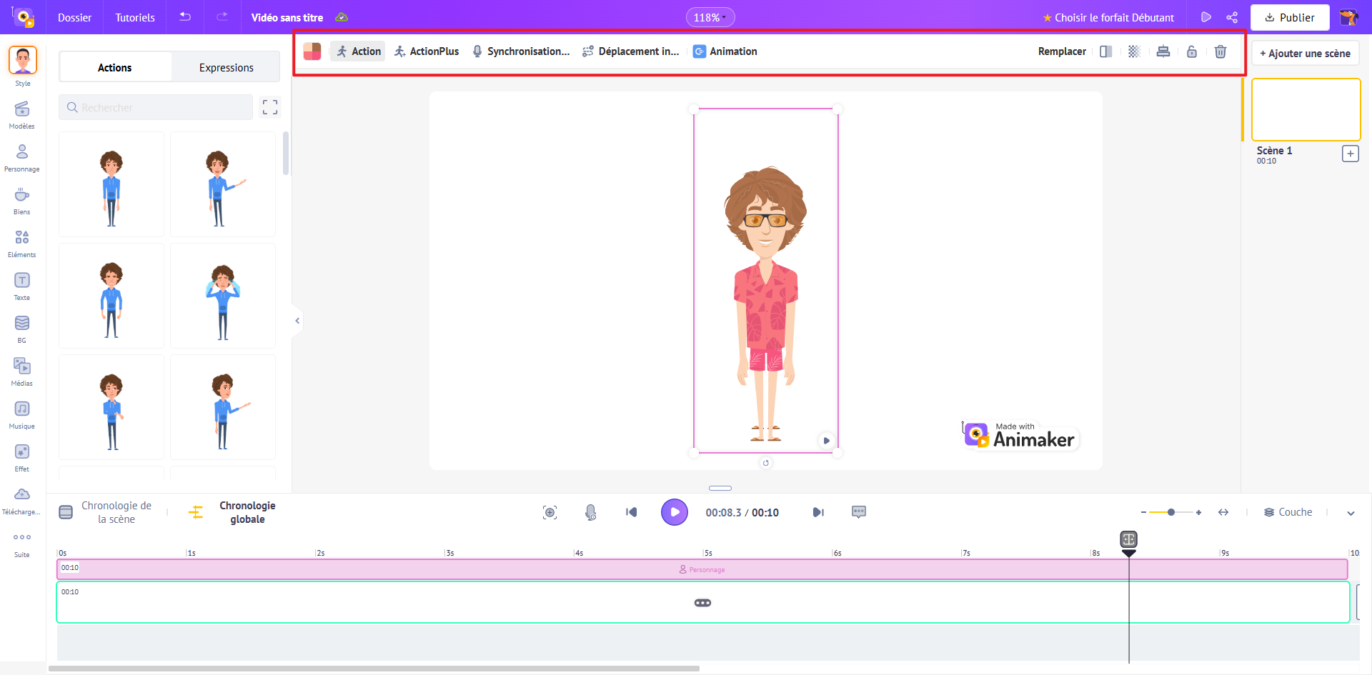 dessin animé 3D - Animaker