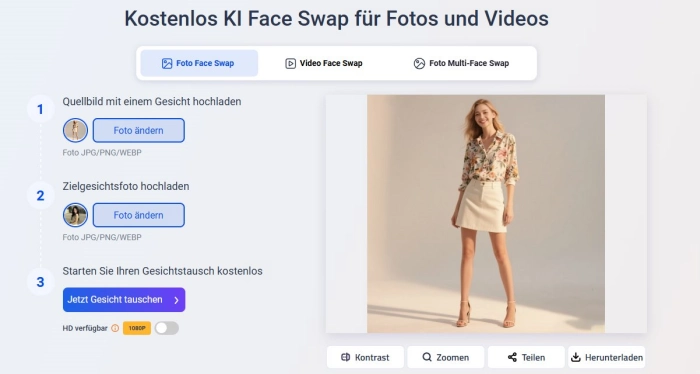 Top KI Outfit Generator kostenlos Face Swap