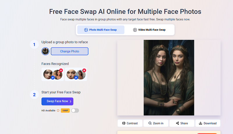 How to Do AI Girl Face Swap for Multiple Faces Download