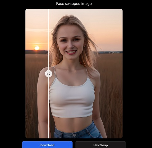 Comparar antes y después del intercambio de caras