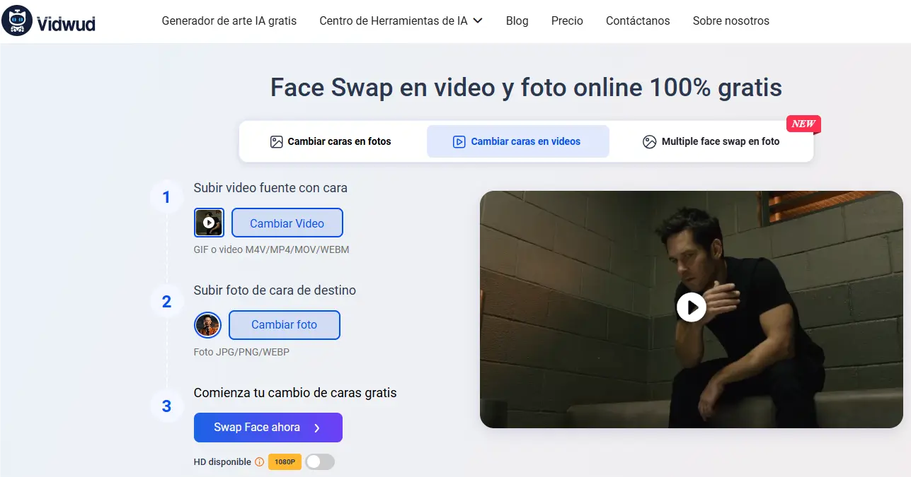 swap head en video