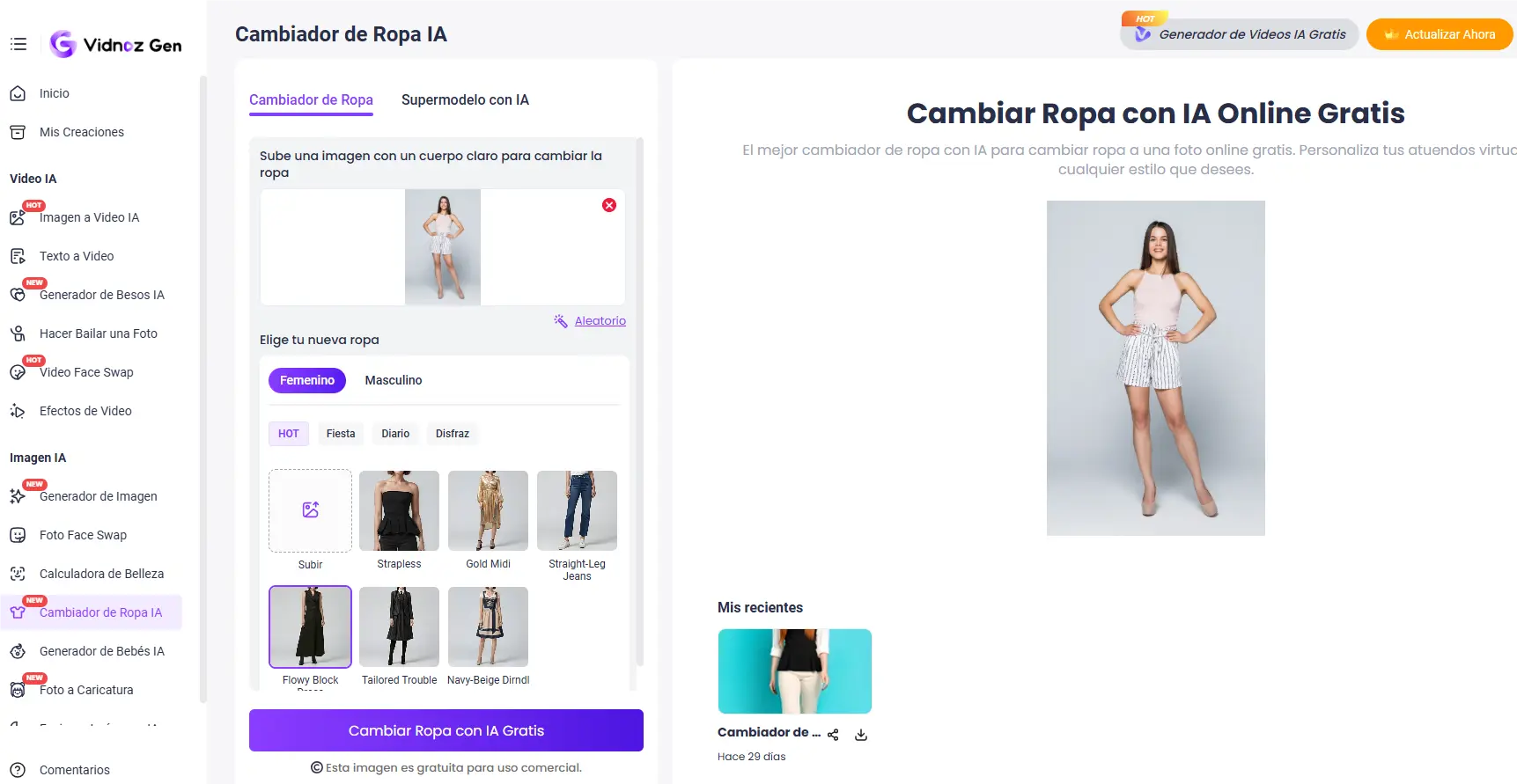 probar outfits con Vidnoz-paso 2