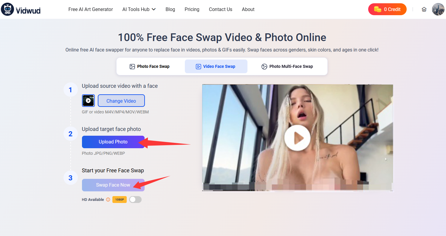 Upload Your Target Face Step 2