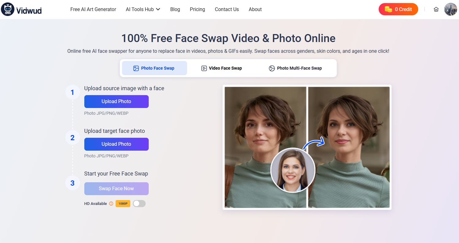 Vidwud AI Face Swapper