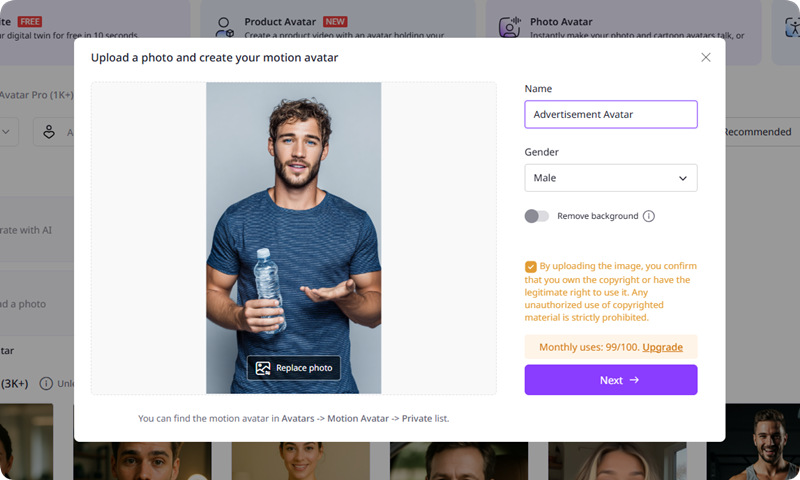 vidnoz-realista-ai-movimiento-avatar