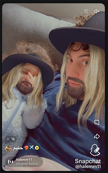 filtre cheveux longs homme – Snapchat