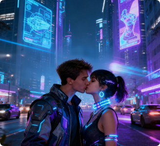 Cyberpunk-Küssen